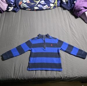 Polo Ralph Lauren Boys Quarter Zip Pullover Sweater Knit Pony Logo 4T Preppy